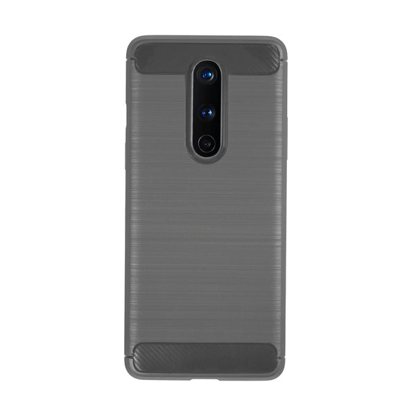 BMAX Carbon soft case hoesje voor OnePlus 8 - Grey/Grijs