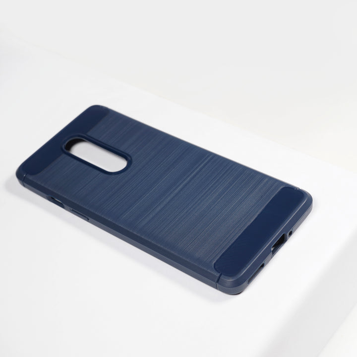 BMAX Carbon soft case hoesje voor OnePlus 8 - Blue/Blauw (1)