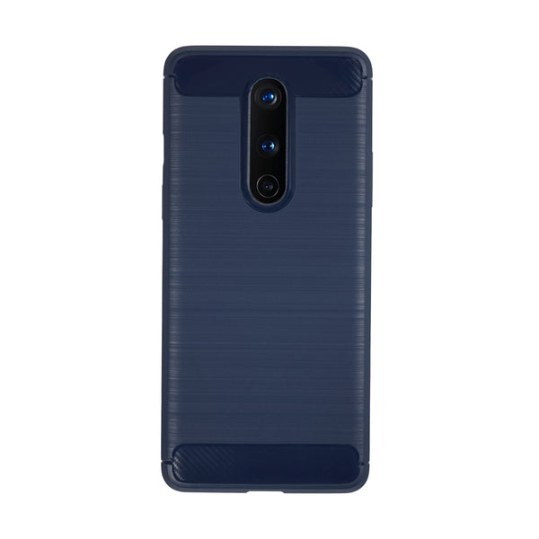 BMAX Carbon soft case hoesje voor OnePlus 8 - Blue/Blauw