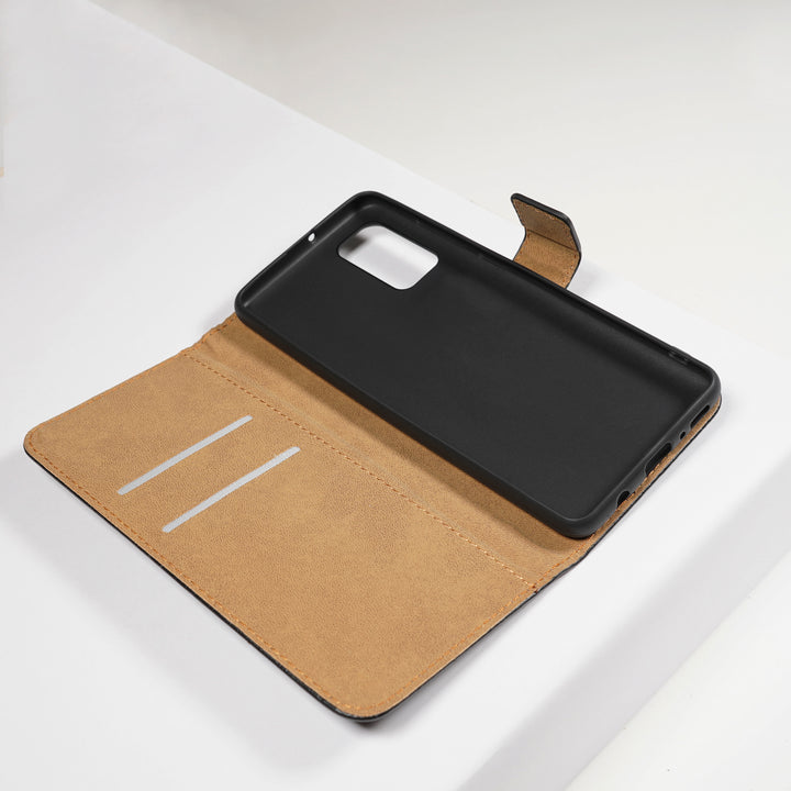 BMAX Leren flip case hoesje voor OPPO Reno 4 Pro - Black/Zwart (1)
