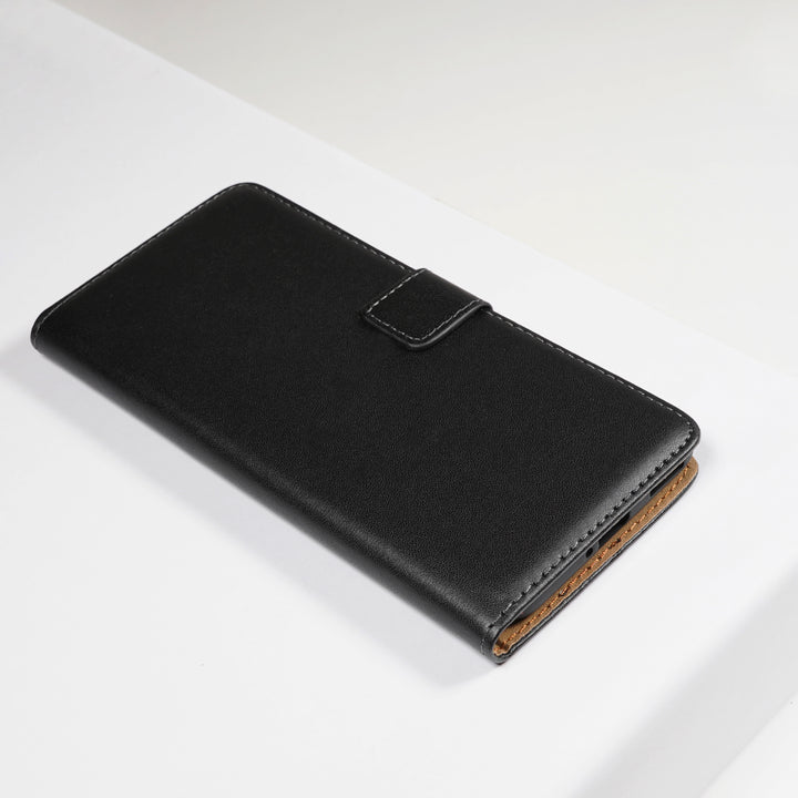 BMAX Leren flip case hoesje voor Oneplus 8 Pro - Black/Zwart (3)