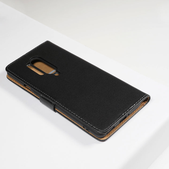 BMAX Leren flip case hoesje voor Oneplus 8 Pro - Black/Zwart (2)
