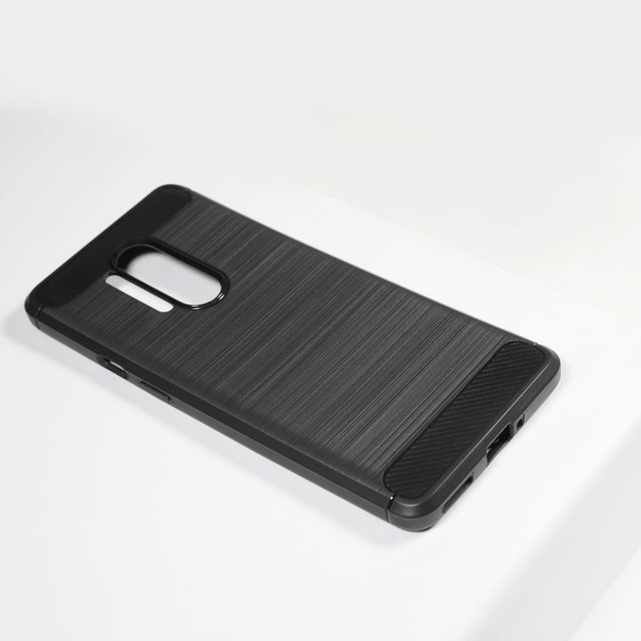 BMAX Carbon soft case hoesje voor Oneplus 8 Pro - Black/Zwart (1)