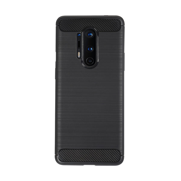 BMAX Carbon soft case hoesje voor Oneplus 8 Pro - Black/Zwart