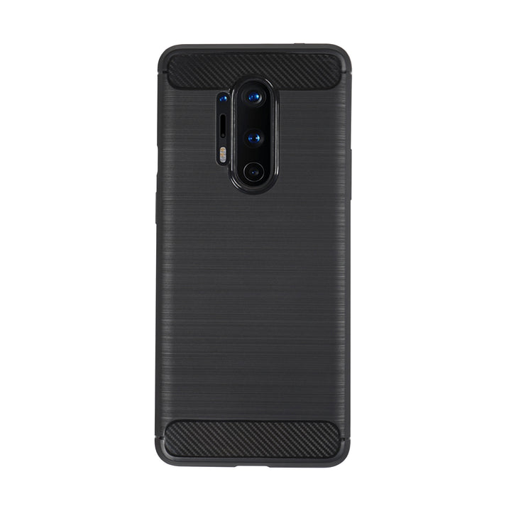 BMAX Carbon soft case hoesje voor Oneplus 8 Pro - Black/Zwart