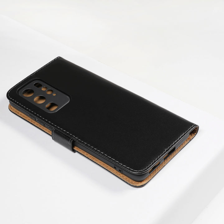BMAX Leren flip case hoesje voor Huawei P40 Pro - Black/Zwart (2)