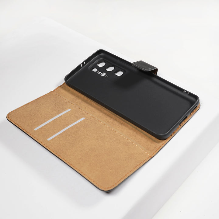 BMAX Leren flip case hoesje voor Huawei P40 Pro - Black/Zwart (1)