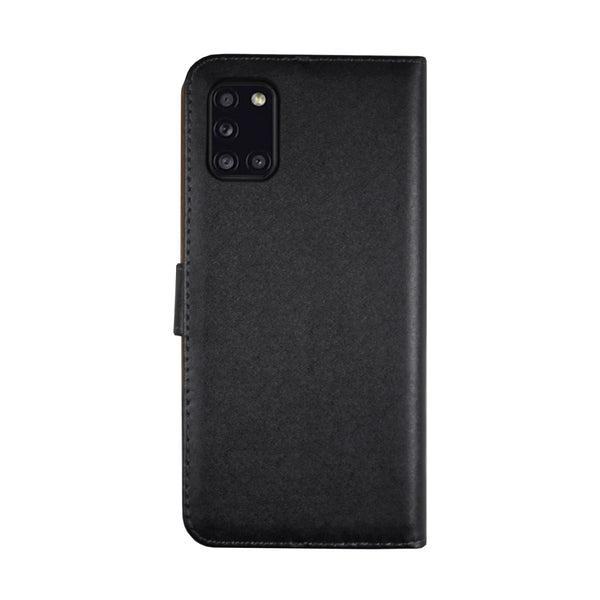 BMAX Leren flip case hoesje voor Samsung Galaxy A31 - Black/Zwart