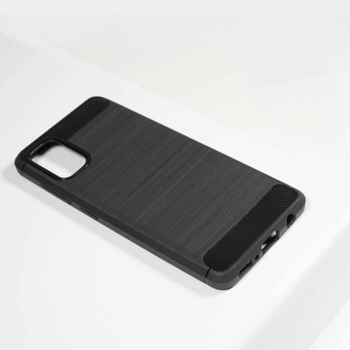 BMAX Carbon soft case hoesje voor Samsung Galaxy A31- Black/Zwart (1)