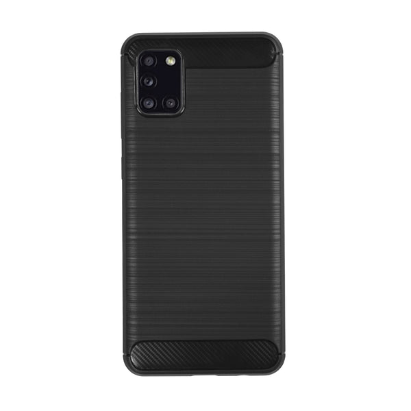 BMAX Carbon soft case hoesje voor Samsung Galaxy A31- Black/Zwart