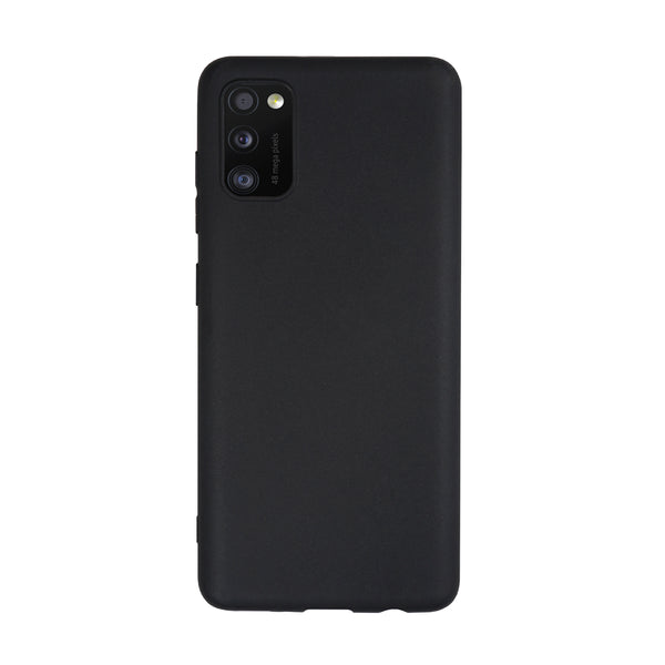 BMAX Essential matte case Samsung Galaxy A41 Hoesje - Black/Zwart