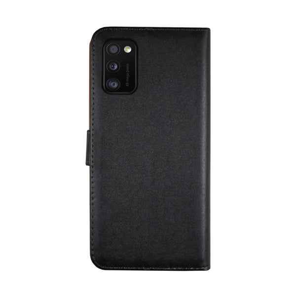 BMAX Leren flip book hoesje voor Samsung Galaxy A41 - Black/Zwart