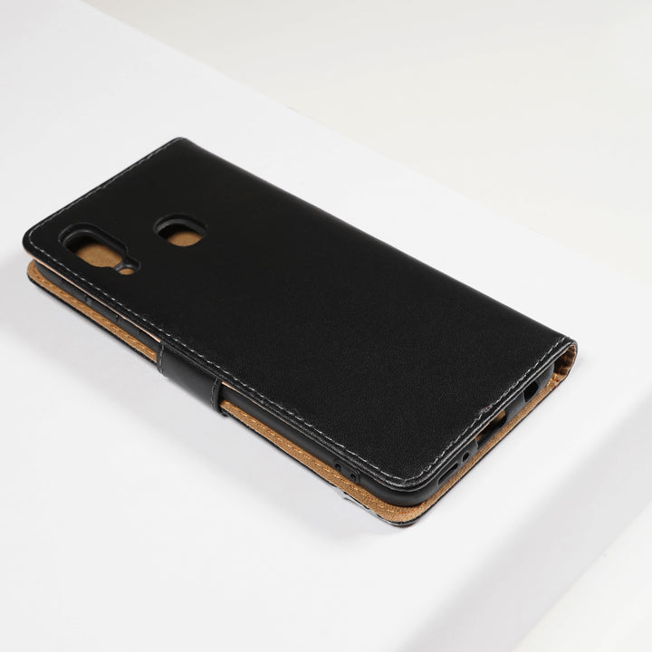 BMAX Leren book case hoesje voor Samsung Galaxy A20e - Black/Zwart (2)