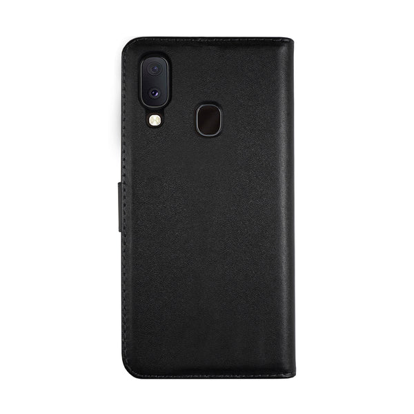 BMAX Leren book case hoesje voor Samsung Galaxy A20e - Black/Zwart
