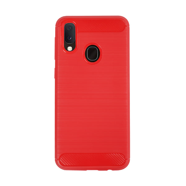 BMAX Carbon soft case hoesje voor Samsung Galaxy A20e - Red/Rood