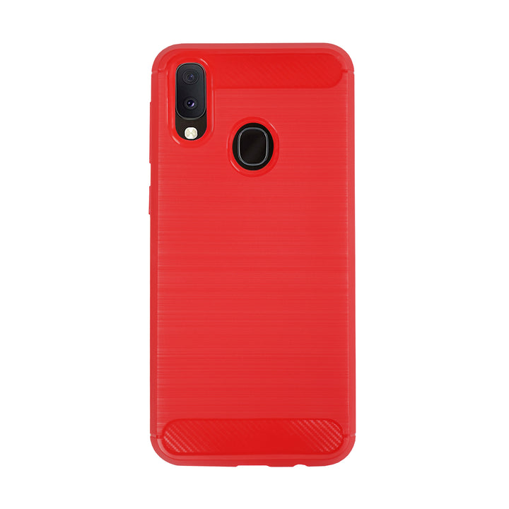 BMAX Carbon soft case hoesje voor Samsung Galaxy A20e - Red/Rood
