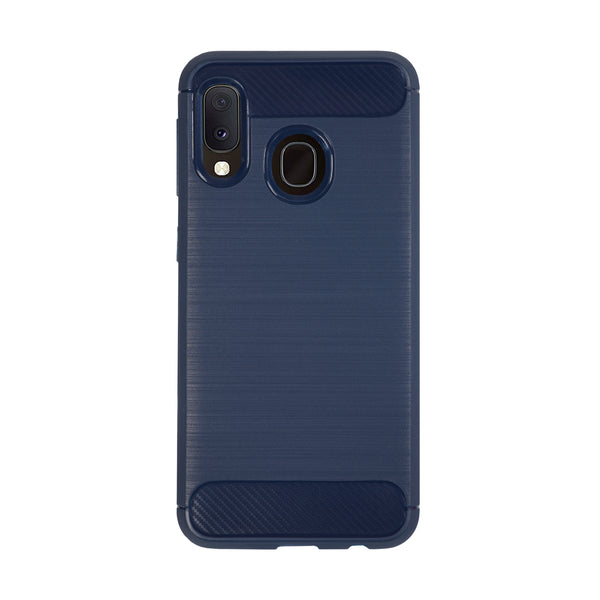BMAX Carbon soft case hoesje voor Samsung Galaxy A20e - Blue/Blauw