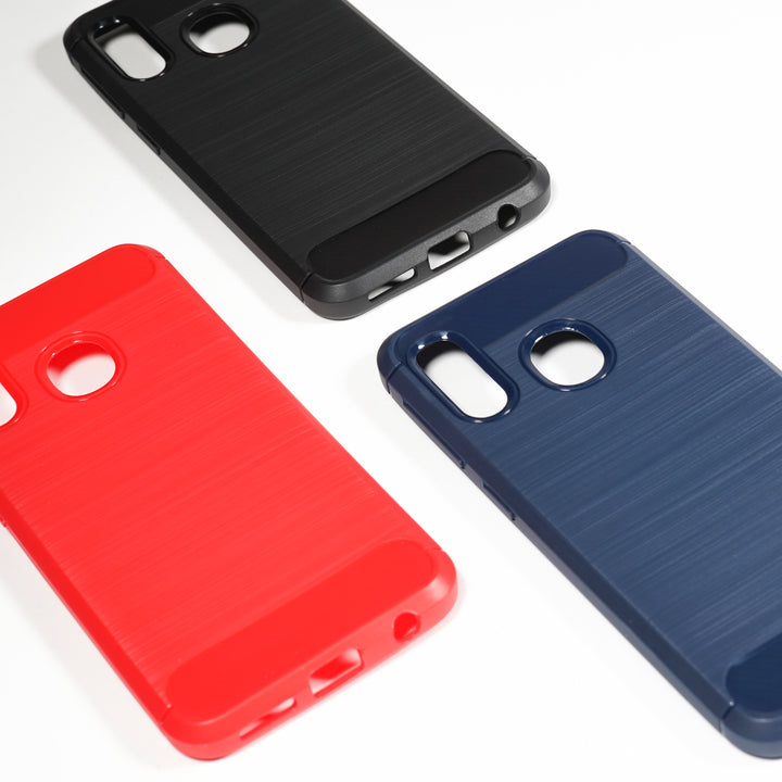 BMAX Carbon soft case hoesje voor Samsung Galaxy A20e - Blue/Blauw (3)