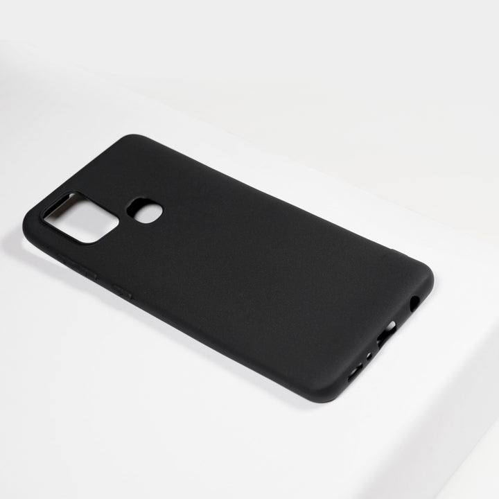 BMAX Essential matte case Samsung Galaxy A21s Hoesje - Black/Zwart (1)