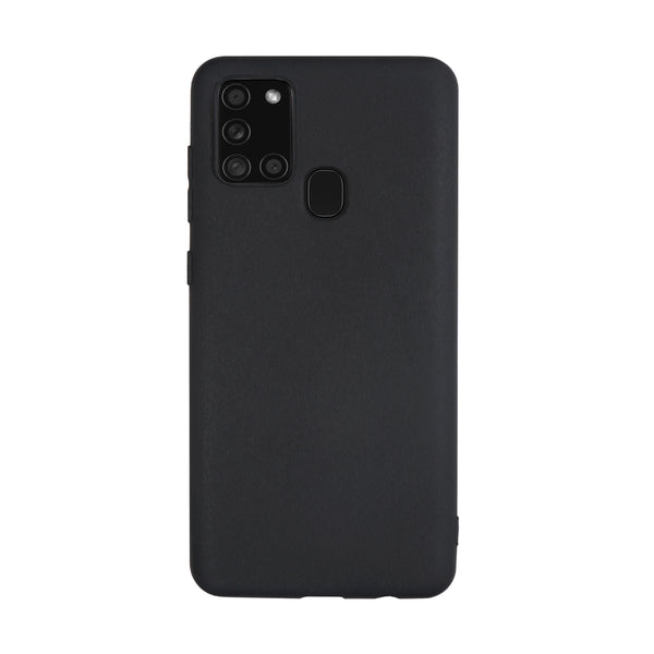 BMAX Essential matte case Samsung Galaxy A21s Hoesje - Black/Zwart