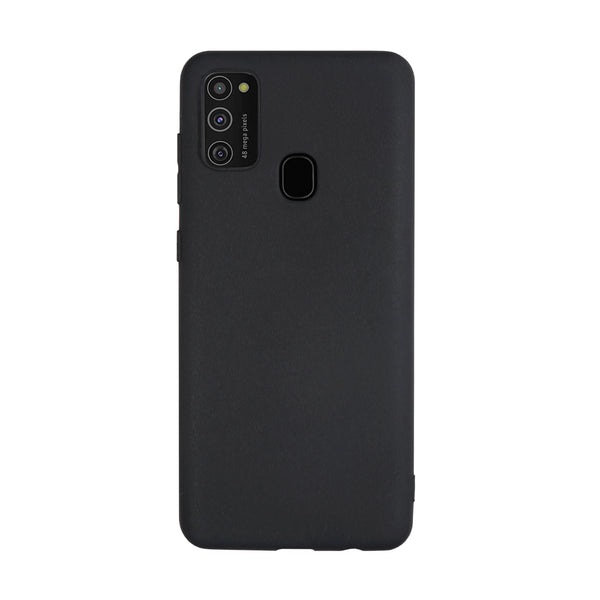 BMAX Essential matte case Samsung Galaxy M21 Hoesje - Black/Zwart