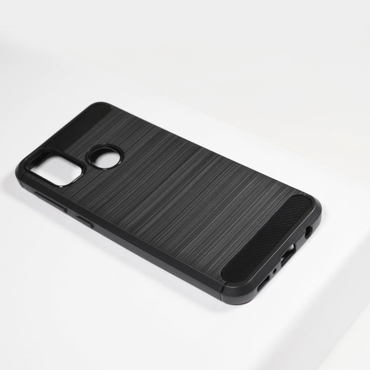 BMAX Carbon soft case hoesje voor Samsung Galaxy M21 - Black/Zwart (1)