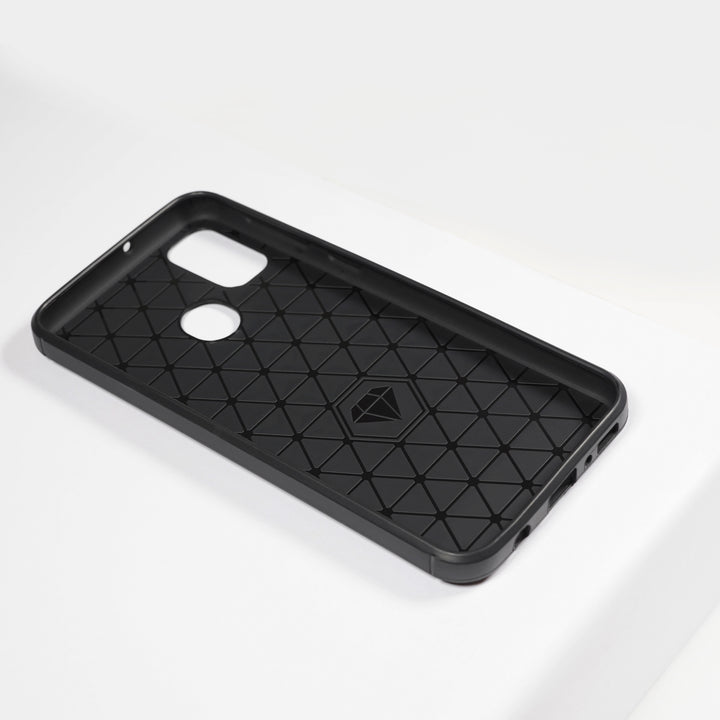 BMAX Carbon soft case hoesje voor Samsung Galaxy M21 - Black/Zwart (2)