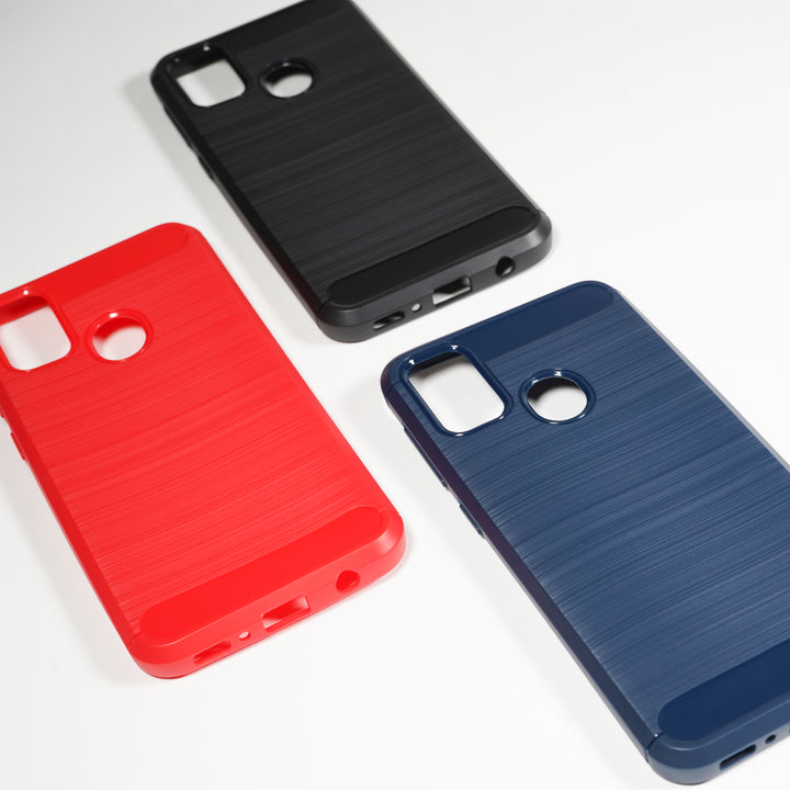 BMAX Carbon soft case hoesje voor Samsung Galaxy M21 - Black/Zwart (3)