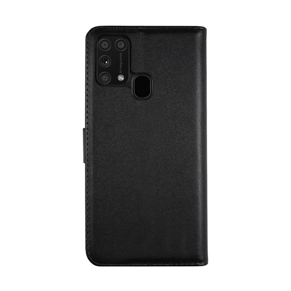 BMAX Leren flip case hoesje voor Samsung Galaxy M31- Black/Zwart