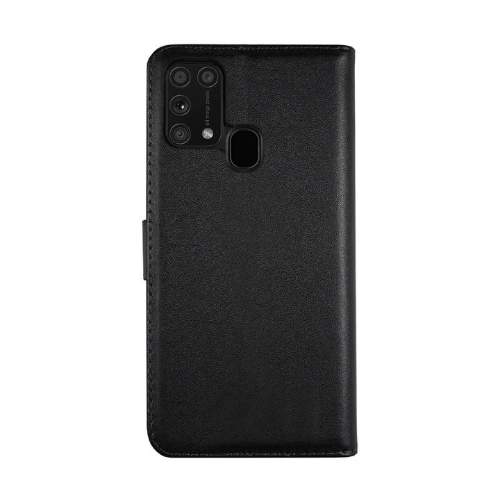 BMAX Leren flip case hoesje voor Samsung Galaxy M31- Black/Zwart
