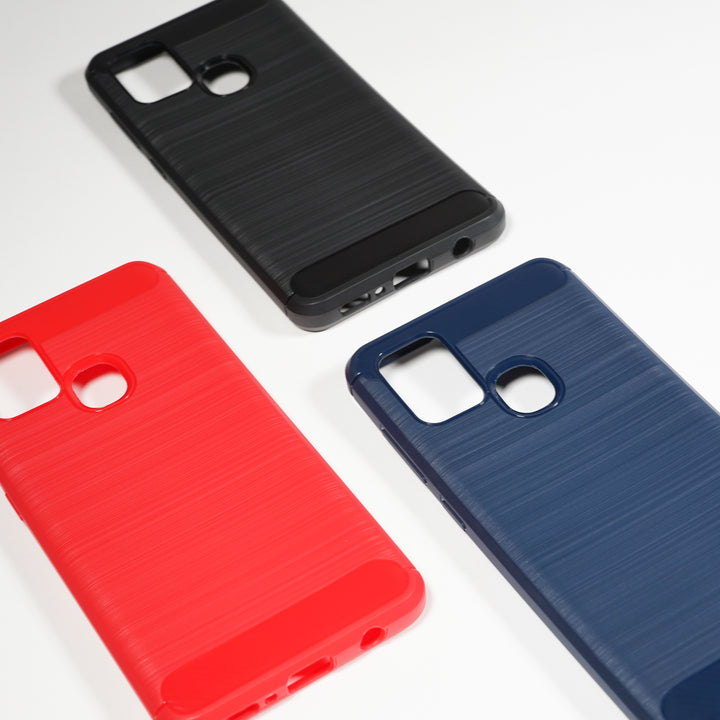 BMAX Carbon soft case hoesje voor Samsung Galaxy M31 - Red/Rood (3)
