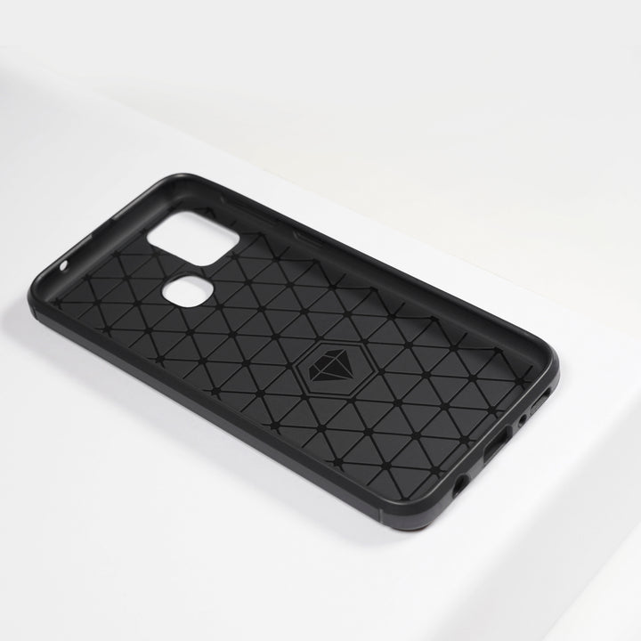 BMAX Carbon soft case hoesje voor Samsung Galaxy M31 - Black/Zwart (2)