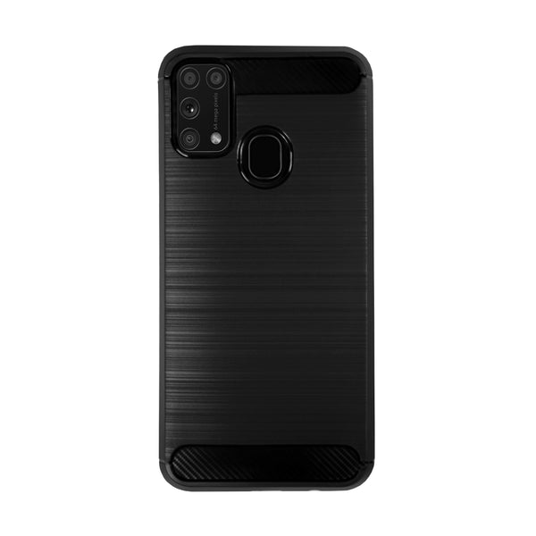 BMAX Carbon soft case hoesje voor Samsung Galaxy M31 - Black/Zwart