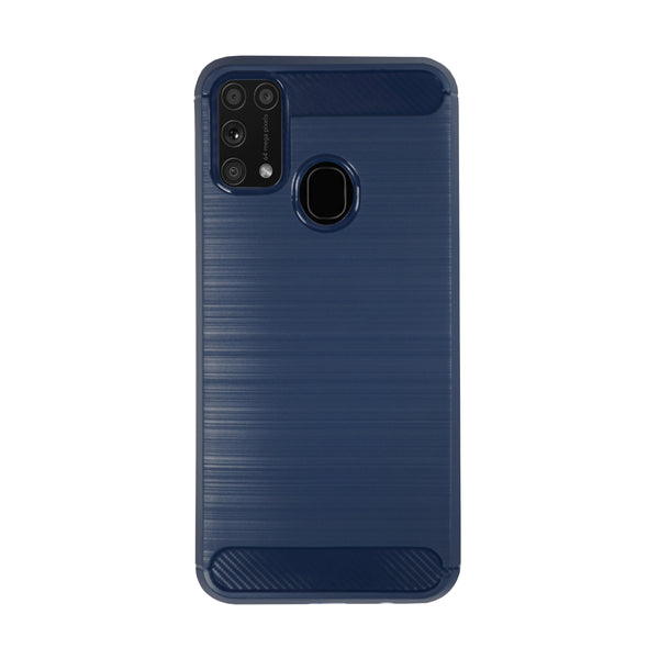 BMAX Carbon soft case hoesje voor Samsung Galaxy M31 - Blue/Blauw