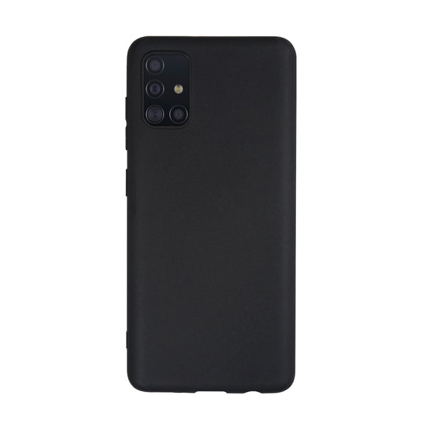 BMAX Essential matte case Samsung Galaxy A51 Hoesje - Black/Zwart