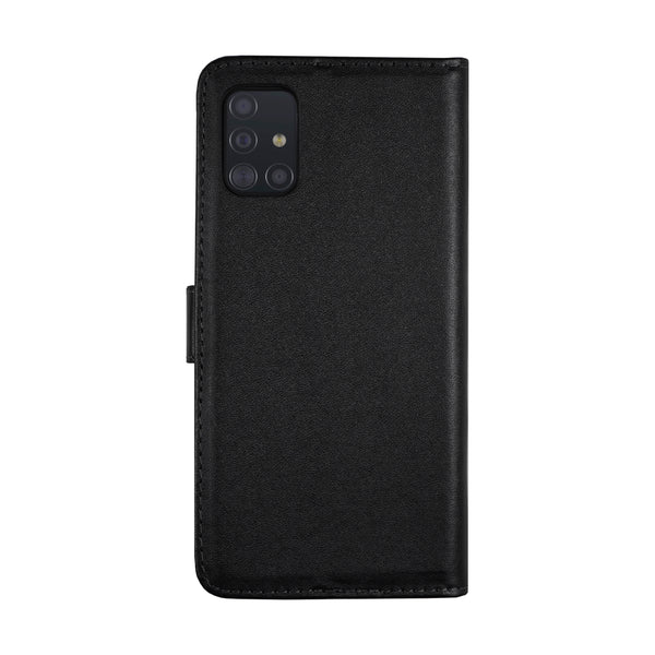 BMAX Leren flip case hoesje voor Samsung Galaxy A51 - Black/Zwart