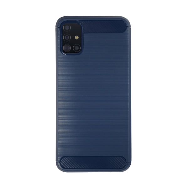 BMAX Carbon soft case hoesje voor Samsung Galaxy A51 - Blue/Blauw