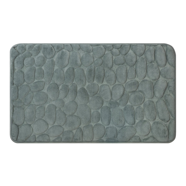 QUVIO Badmat met stenen patroon - 50 x 80 cm - Grijs