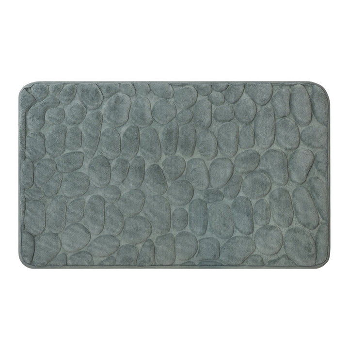 QUVIO Badmat met stenen patroon - 50 x 80 cm - Grijs