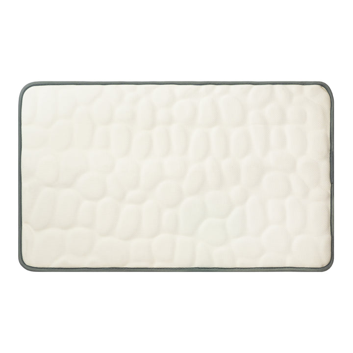 QUVIO Badmat met stenen patroon - 50 x 80 cm - Grijs (1)