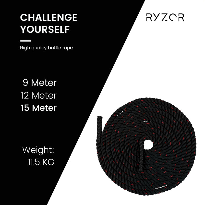 RYZOR Batlle Rope - 15 M - Zwart (5)