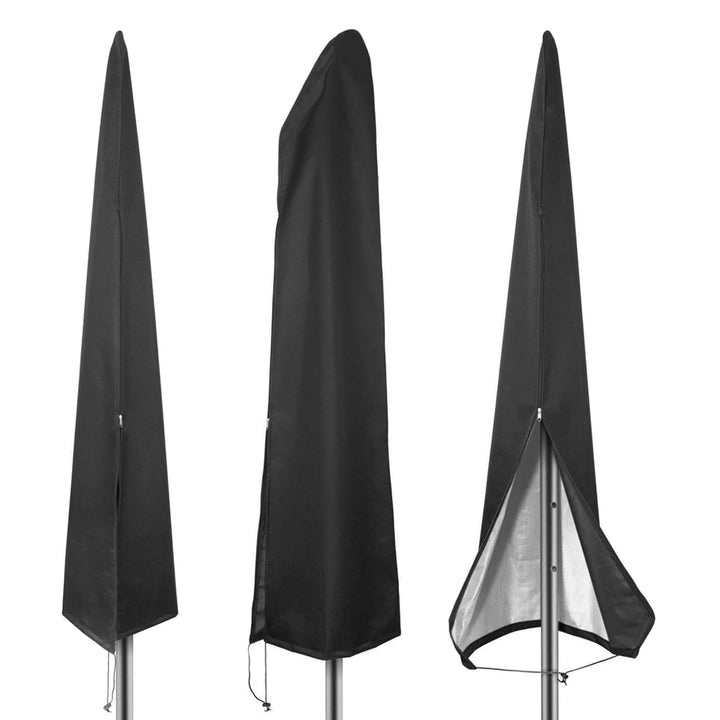 QUVIO Beschermhoes Parasol - 265 cm - Waterdicht - Zwart (1)