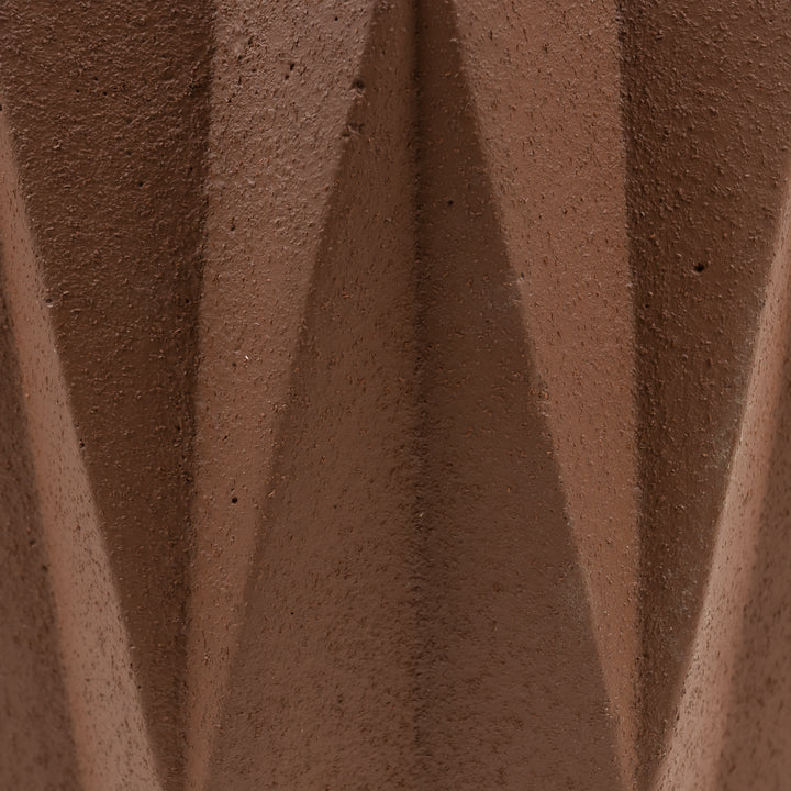 QUVIO Bloempot cement 15 x 15 x 14 cm - Bruin (2)