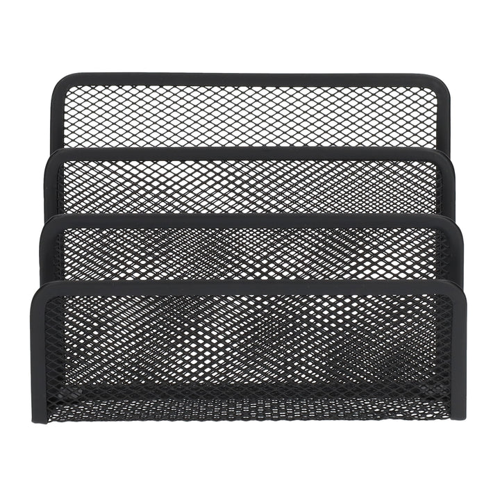 QUVIO Bureau organizer mesh - Metaal - Zwart (2)