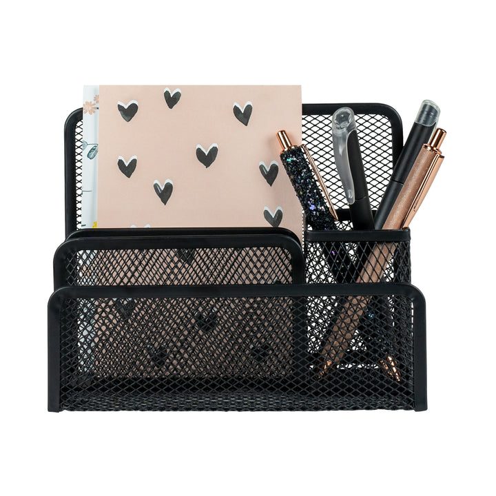 QUVIO Bureau organizer mesh - Zwart (1)