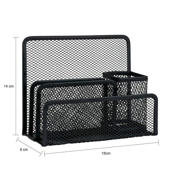 QUVIO Bureau organizer mesh - Zwart (3)