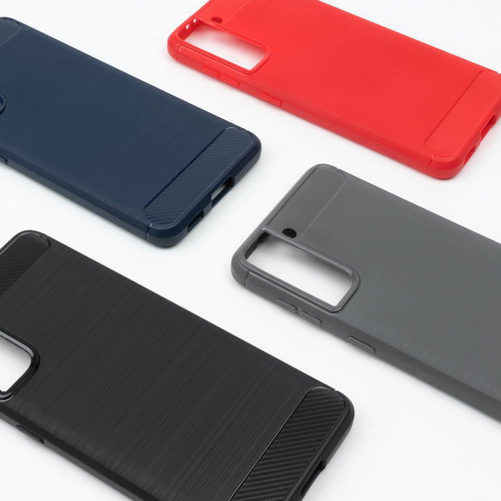 BMAX Carbon soft case hoesje voor Samsung Galaxy S21 Plus - Grijs (3)