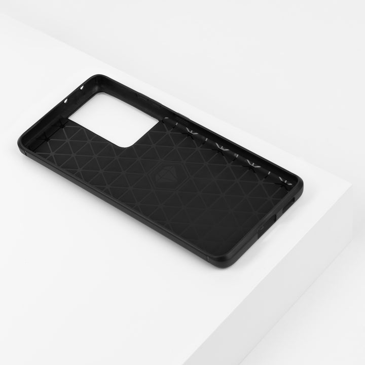 BMAX Carbon soft case hoesje voor Samsung Galaxy S21 Ultra - Zwart (2)