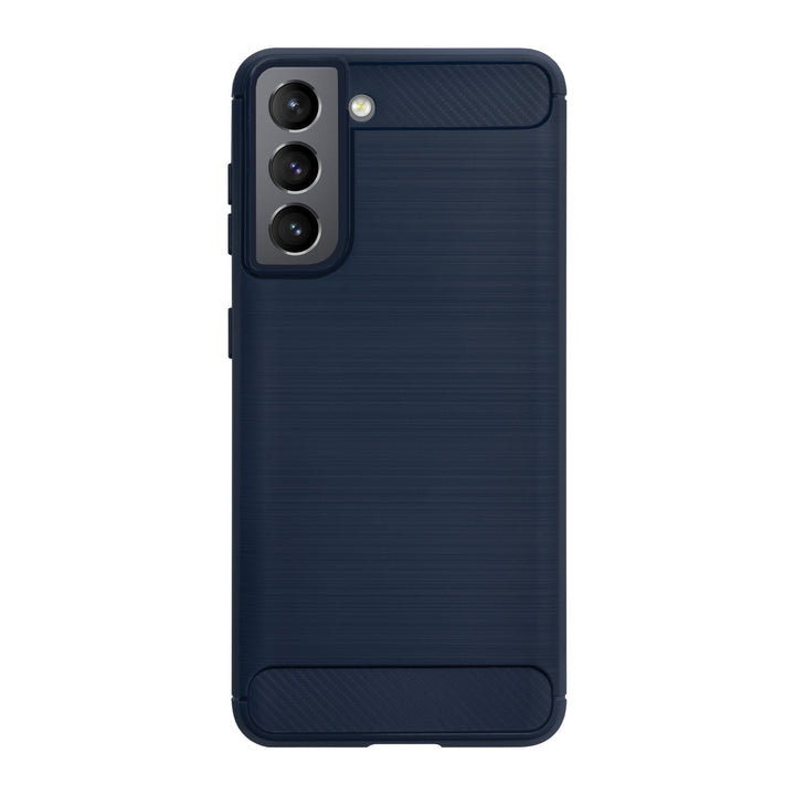 BMAX Carbon soft case hoesje voor Samsung Galaxy S21 - Blue/Blauw
