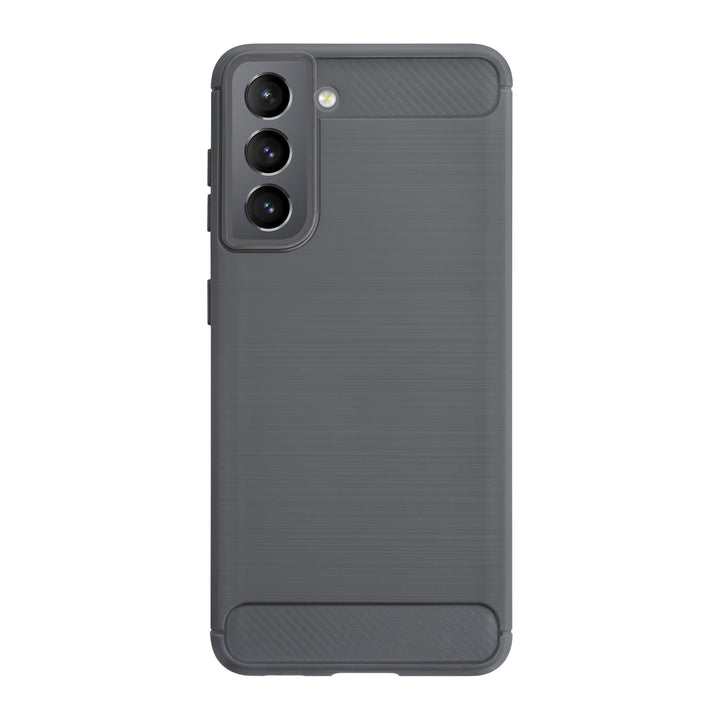BMAX Carbon soft case hoesje voor Samsung Galaxy S21 - Grey/Grijs